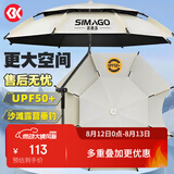 SIMAGO喜曼多拐杖钓鱼伞12棱防转手杖双层钓伞防雨紫外线遮阳伞2.0米
