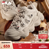 斐乐（FILA）【杨幂同款】豌豆鞋丨老爹鞋秋季女鞋面包鞋厚底增高鞋运动休闲鞋 燕麦棕-OM 38.5