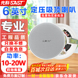 先科（SAST）6英寸定压吸顶喇叭音响 吊顶天花背景音乐嵌入式商场店铺公共广播音箱TH1-6