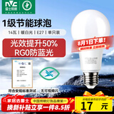 雷士（NVC）LED灯泡球泡家用商用大功率节能14瓦暖白4000K【一级能效】