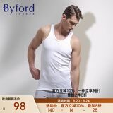 百富（BYFORD）男士背心棉针织圆筒织身运动打底衫汗衫无袖内衣送礼MW8820/8833 MW8820白色 XL