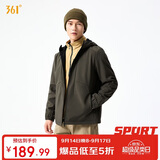 361°外套男秋冬季三防加绒保暖运动休闲夹克风衣652544605D-2