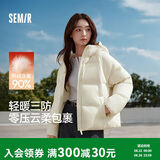 森马（Semir）羽绒服女冬90绒子短款三防花苞帽25高蓬防风连帽外套109725113028