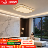 美莎拉帝客厅吸顶灯高级感客厅大灯主灯简约水晶大气led护眼卧室餐厅灯具 【长方形】120CM智能+无极+遥控