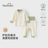 欢喜小熊婴儿衣服秋衣秋裤分体套装男女童家居服春秋季高腰纯棉内衣 66