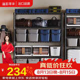溢彩年华置物架落地货架多功能储物架阳台杂物收纳架【层高可调90cm】2398