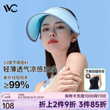 VVC遮阳帽夏季男女户外骑行太阳帽女神帽遮脸防紫外线防晒帽 【经典款】蓝色 可调节