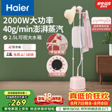 海尔（Haier）立式挂烫机35g蒸汽量2.5L水箱双杆家用手持熨斗烫衣服带板大功率平挂两用多功能蒸气熨烫机GS2408