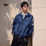 adidas通勤百搭三条纹休闲运动夹克外套男女春秋阿迪达斯三叶草   深靛蓝（推荐选大一码)   XS