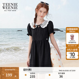 Teenie Weenie【天丝+棉】小熊夏季休闲学院时髦公主裙气质连衣裙 黑色 S (160)