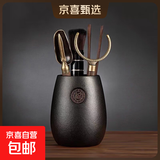 茶道六君子套装功夫茶具配件大全茶道套装轻奢泡茶茶刀茶夹刷摆件 茶道六君子【竹木】