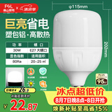 佛山照明大功率LED灯泡30W节能灯具E27螺口6500K白光柱形
