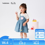 巴拉巴拉【小猪佩奇联名】童装女童连衣裙宝宝裙子儿童夏装可爱洋气亲肤甜