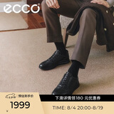 爱步（ECCO）正装鞋 增高牛皮休闲皮鞋男 雅仕男鞋系列207124 黑色44