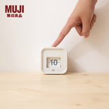 MUJI手动翻页万年历 台历 日历 按压 桌面摆件 白色 长72*宽55*高74mm