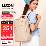 乐上（LEXON）商务双肩电脑包女13.3英寸笔记本双肩背包时尚出差户外书包金色