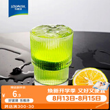 乐唯诗 玻璃杯家用牛奶杯果汁杯高颜值水杯简约茶杯饮料杯子 竖纹竹节杯-192ml1只