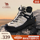 骆驼（CAMEL）【云山2代】冬季男鞋棉鞋男鞋棉靴加绒雪地靴户外高帮徒步鞋 G15W852077 米白/黑 42