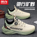 回力（Warrior）鞋子男款网面透气跑步鞋2026新款厚底运动鞋3899沙军绿39