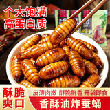 思香逢麻辣香酥蚕蛹开袋即食2袋约420个160克山东特产休闲下酒零食小吃
