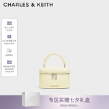 CHARLES&KEITH菱格链条手提斜挎小方包盒子包包女包七夕礼物送女友CK2-80782534 Butter Yellow奶油黄色 小包