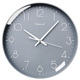 天王星天王星北欧客厅挂钟现代简约钟表家用时尚装饰石英钟卧室时钟挂表 14英寸灰色（直径35.5厘米）