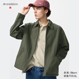 优衣库休闲拉链茄克男装女装合作款/外套夹克484249 484249/57深橄榄色 L
