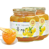 全南韩国进口蜂蜜柚子茶原味1kg*2冲泡果酱下午茶奶茶店专用