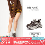 骆驼（CAMEL）银月户外复古老爹鞋厚底休闲鞋 L24A283742 咖色 37