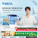 碧然德（BRITA）过滤净水器 家用滤水壶 净水壶 海洋系列 3.5L（蓝）+专家版滤芯5枚 环保加固包装
