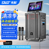 先科广场舞音响带显示屏功放一体机家庭ktv音响套装户外k歌一体机2026新款卡拉ok家用ktv唱歌全套设备 【39D】升级款+500G大容量硬盘+高续航电池