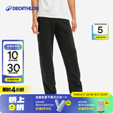 迪卡侬（DECATHLON）抓绒裤户外秋冬男女保暖裤内胆绒裤运动加绒秋裤直筒裤裤子 男款-黑色（新老款随机发货） S