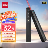 得力（deli）翻页笔教师用ppt投影笔激光翻页笔激光笔演讲笔 无线演示翻页器课件笔 逗猫笔红光 黑色2802