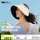 蕉下（beneunder）灯罩帽大帽檐遮阳帽子女黑胶防晒帽全脸遮阳空顶帽太阳帽BM563