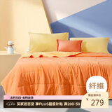 富安娜被子夏凉被 水洗棉裸睡夏季空调被 免被套双人夏被3斤230x229cm