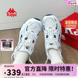 卡帕（Kappa）官方羽翼背靠背老爹鞋女夏季透气增高休闲运动鞋子女 经典白 39