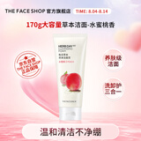 菲诗小铺（THE FACE SHOP）草本泡沫洁面洗面奶水蜜桃170g七夕情人节礼物送女友