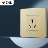 公牛（BULL）墙壁插座 G07系列10A三孔墙壁插座86型面板G07Z103(U6)香槟金暗装