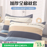 艾薇 A类全棉枕头套学生单人枕芯套纯棉枕套一个 罗马时代 48*74cm