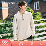 FILA FUSION斐乐潮牌情侣款编织衫冬季新款休闲宽松套头毛衣 牧筠白-IV XL 180/100A/XL