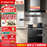 方太（FOTILE）油烟机灶具套装02-EMC2T 顶吸式抽吸油烟机燃气灶直流变频 厨房欧式升级大风量烟灶套装 【四件套】烟灶套+17L燃热+消毒柜
