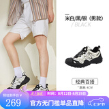 骆驼（CAMEL）丑萌登山鞋女增高厚底运动休闲鞋户外时尚徒步鞋 L14S469663米白/黑/银 （男款） 41