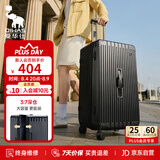 爱华仕行李箱20英寸登机箱三七开拉杆箱大容量耐用旅行箱密码箱皮箱黑色