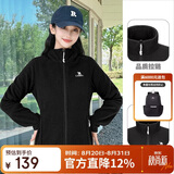 骆驼（CAMEL）户外抓绒衣女双面摇粒绒冲锋衣内胆抗静电薄款立领防风外套男  L