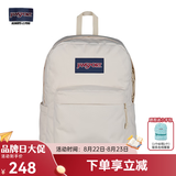 JANSPORT杰斯伯书包轻便双肩包男女旅行包简约背包电脑包学生校园 4QUEDLV-云雾白/DLV白-电脑隔层+水杯侧袋