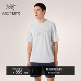 ARC'TERYX始祖鸟 CORMAC LOGO SS 透气 男子 速干短袖T恤 Atmos Heather/原子灰 XL