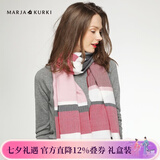 玛丽亚·古琦（MARJA KURKI）羊毛空调披肩夏季围巾女礼盒装保暖披肩围巾两用千鸟格围脖女礼物 红色