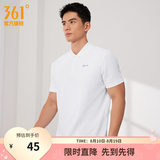 361°polo衫男2026年夏季新款休闲透气短袖情侣运动翻领t恤女父亲节 【男款】本白 L