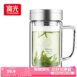 富光双层玻璃杯高硼硅男女士办公大容量茶水分离耐热泡茶水杯子带把手