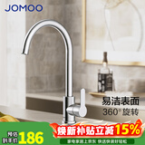 九牧（JOMOO）厨房水龙头 冷热水二合一两用 洗菜盘用水高抛洗碗池水槽专用龙头 【360°旋转】蜂窝气泡出水 33221-748 官方正品 家用304不锈钢+陶瓷阀芯一体套装